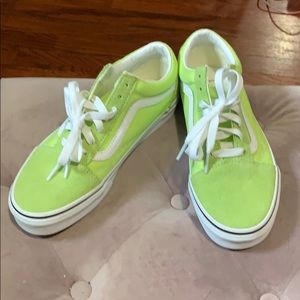 Neon green vans never worn